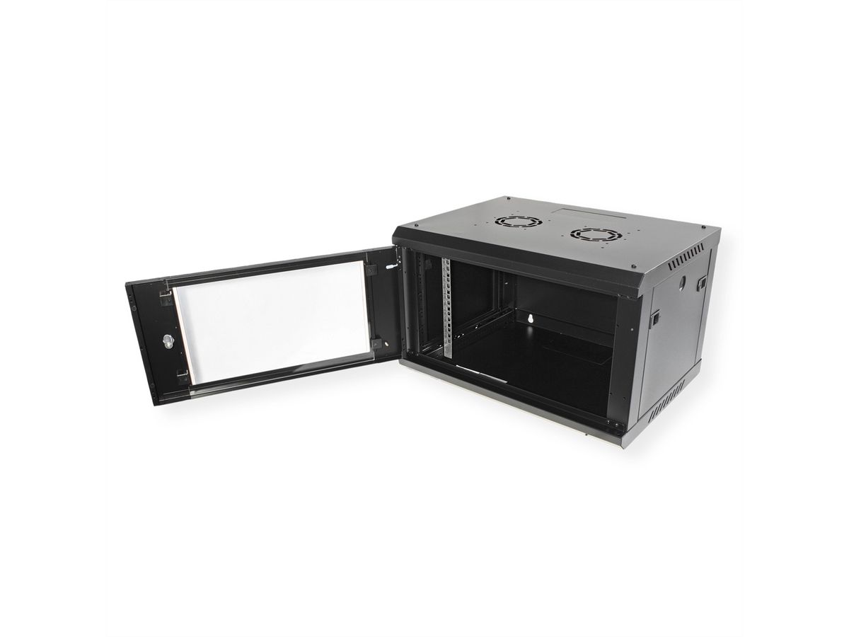 ROLINE 19-inch wandbehuizing Basic Plus 6U, 600x450 BxD zwart