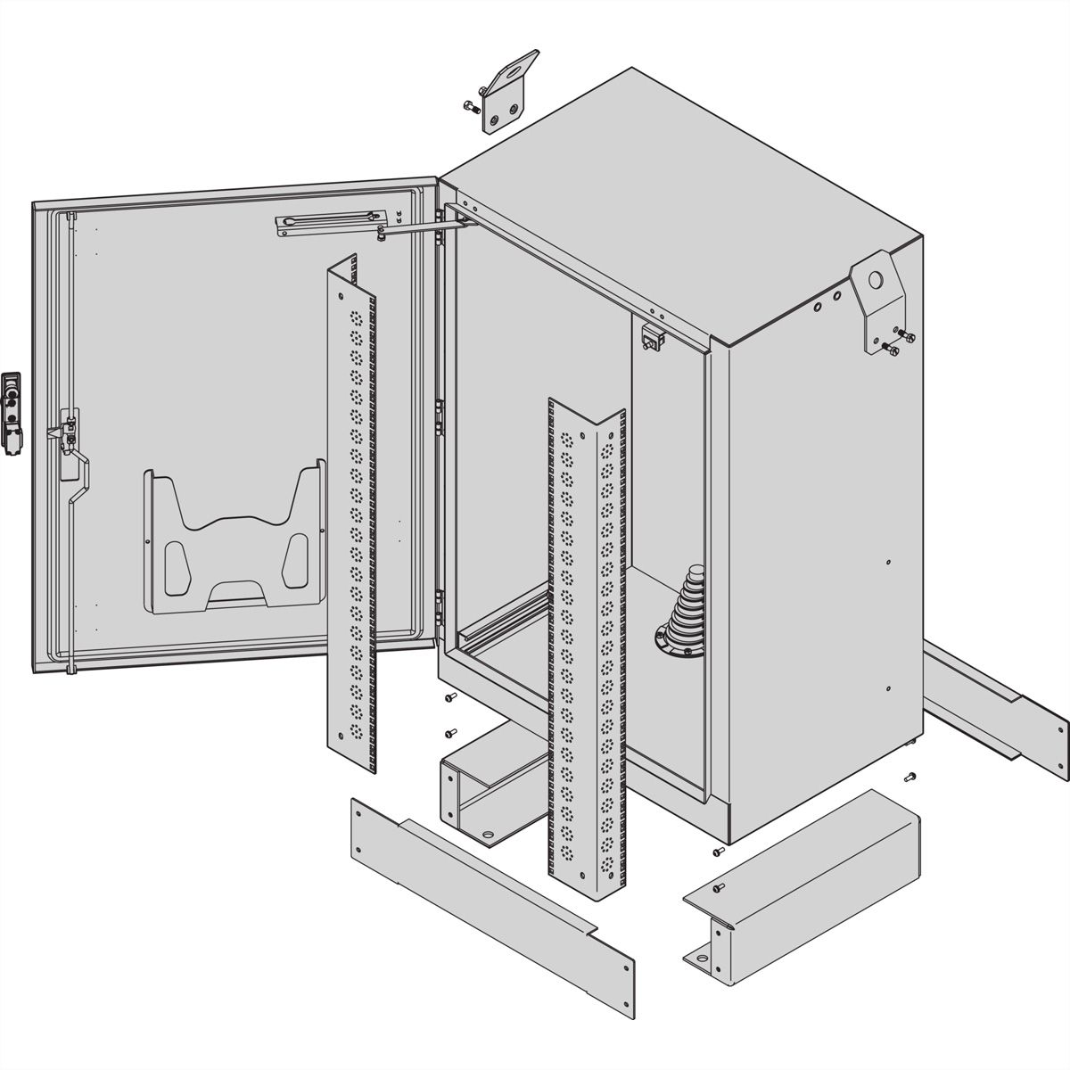 SCHROFF Outdoor Comline FTTX kast met enkele toegang, 600H 800W 600D