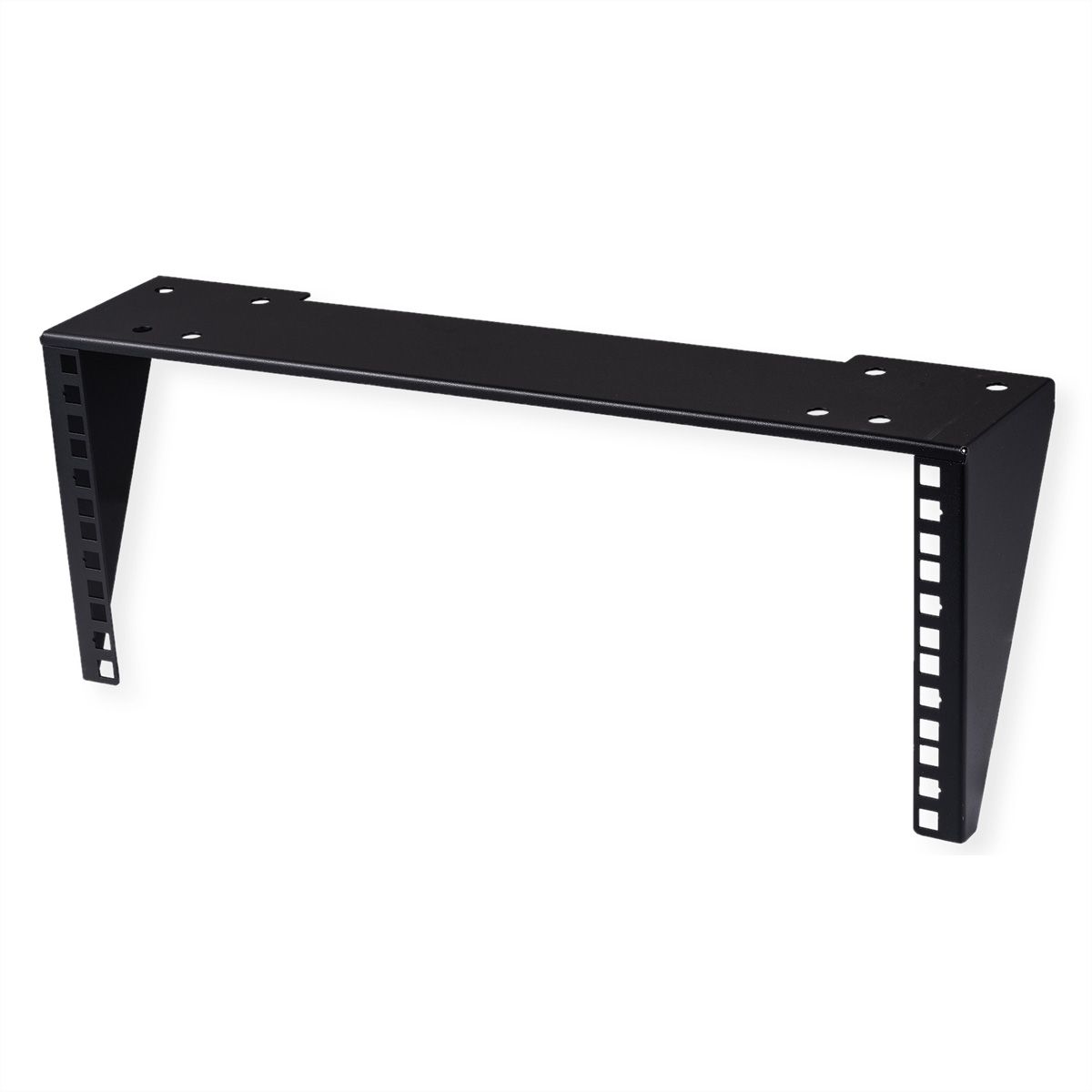 19" wand-/ondersteuningsbeugel, 4 HE, zwart