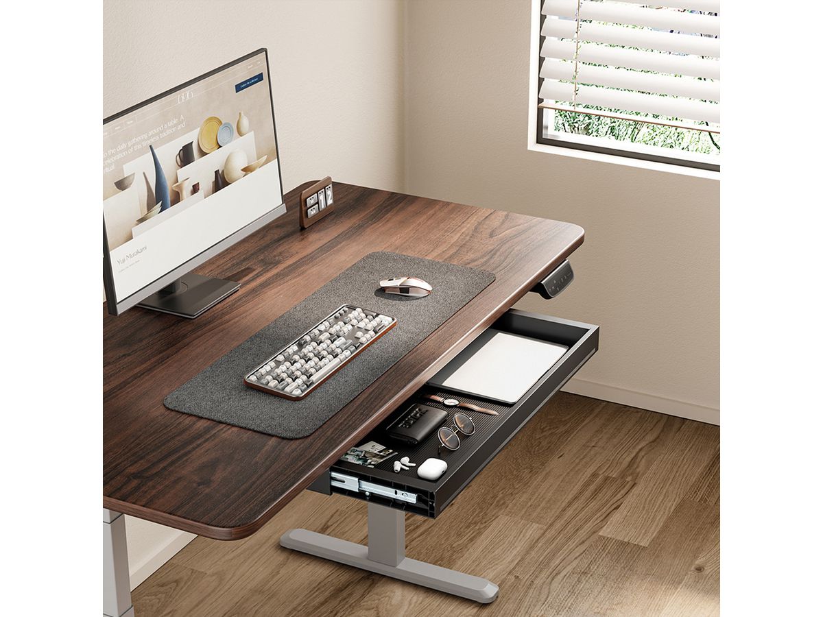 VALUE Ultra-Slim Underdesk Mount Storage Drawer, 758 mm width, black