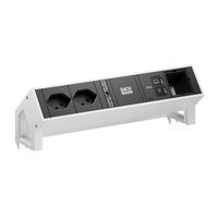 BACHMANN DESK2 2xCH 90° 1xUSB C/C 65W, 1xCM L=0.2m RAL9010
