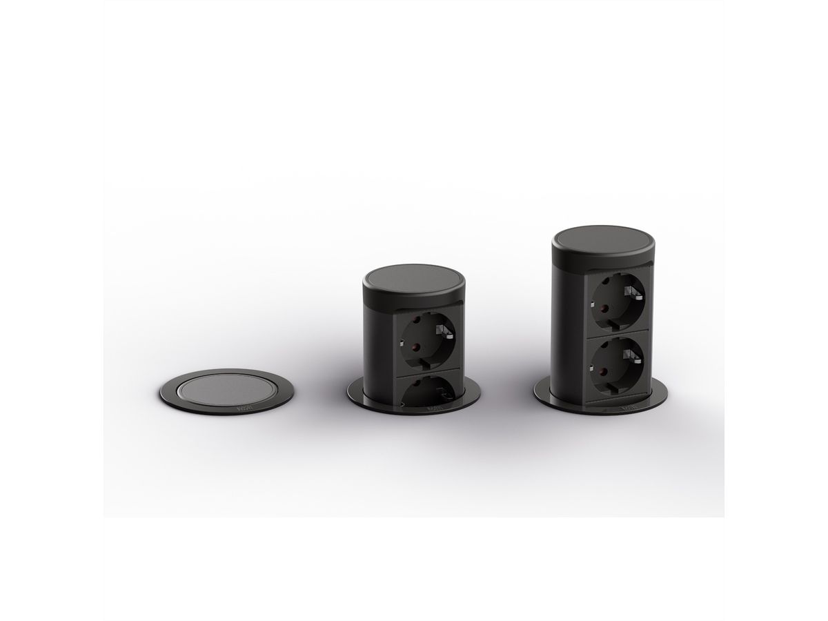 BACHMANN ELEVATOR2 2xCEE7/3, RAL9005 2,0 m AEH