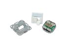 TELEGÄRTNER Dozen AMJ45 Inbouw/50 2x RJ-45 Cat.6 (Class E), wit, (A+B+C)