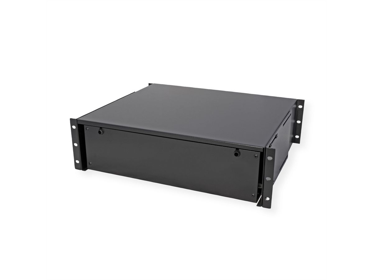 ROLINE 19-inch toetsenbordlade 3 U, 400mm diep afsluitbaar zwart