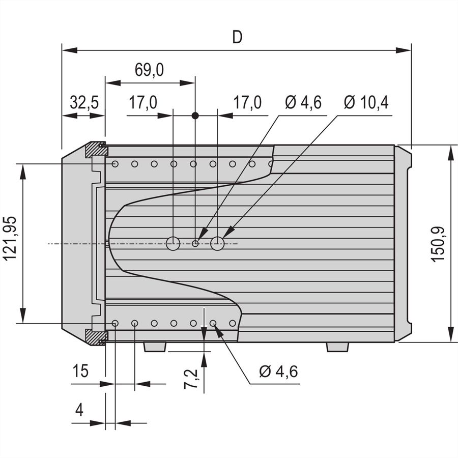 SCHROFF PropacPRO Portable Case, Unshielded, 3 U, 42 HP, 386 mm