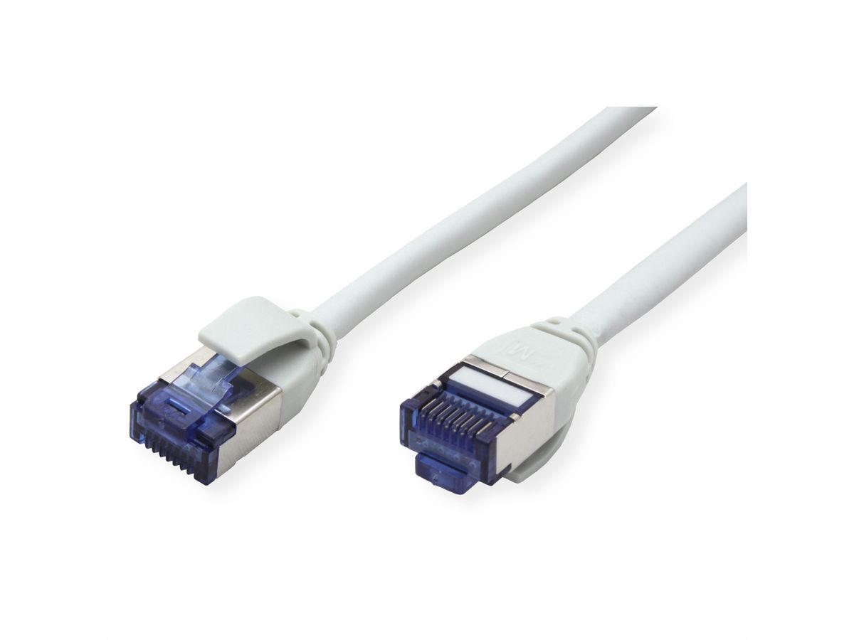 ROLINE S/FTP Patch Cord Cat.6A / Class EA, LSOH, Slim PoE, grey, 0.5 m