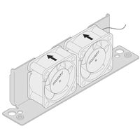 SCHROFF Interscale Ventilatorhouder Met Ventilatoren, 1 U, 221W, 177D, 2 Ventilatoren (40 x 40 x 20)