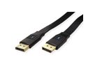 VALUE Flat DisplayPort Cable, v1.4, DP-DP, M/M, black, 2 m