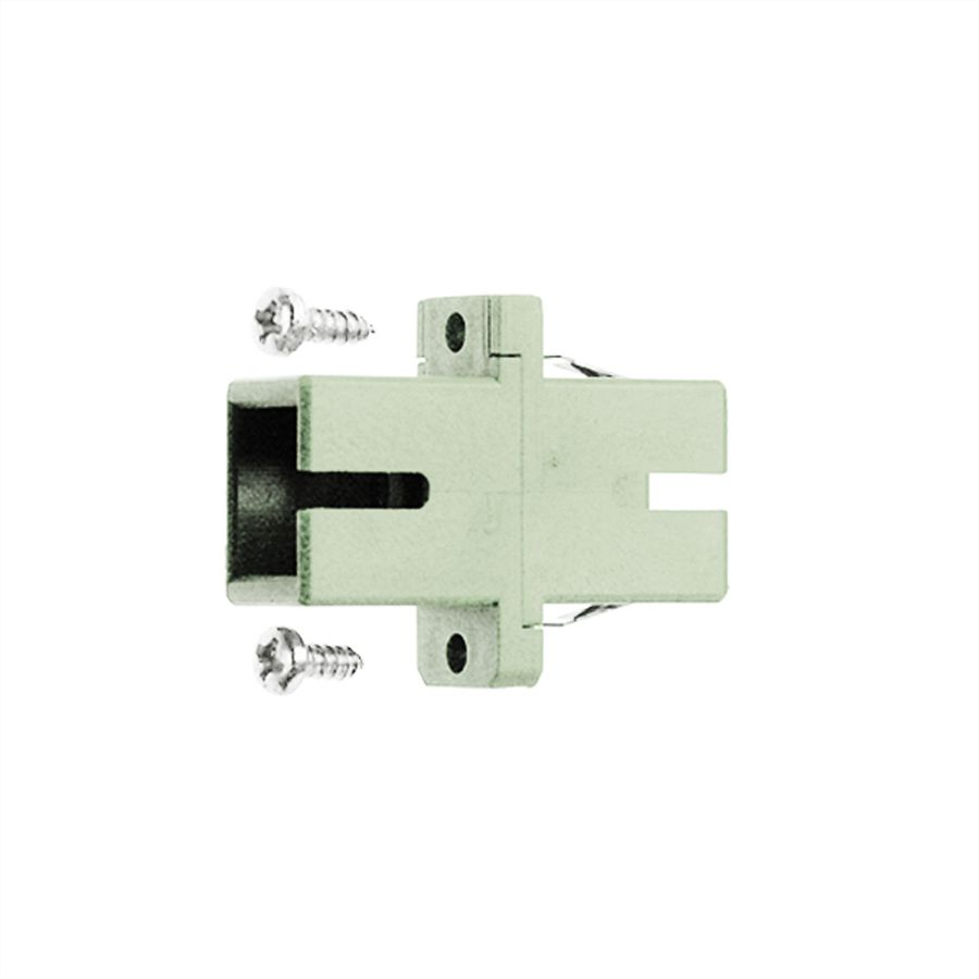 TELEGÄRTNER SC-koppeling, multimode, Keramische huls, kunststof behuizing, beige