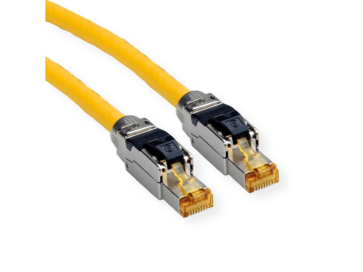 ROLINE S/FTP Patch Cord Cat.8 (Class I), solid, LSOH, yellow, 2 m