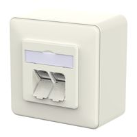 METZ CONNECT E-DAT C6A IDC Dose, 2 Port, AP, reinweiß