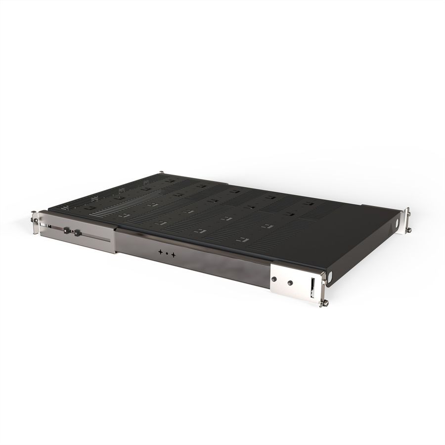 SCHROFF 19" Telescopic Shelf for Varistar, Novastar, Eurorack, 70 kg, RAL 7021, 553W 800D
