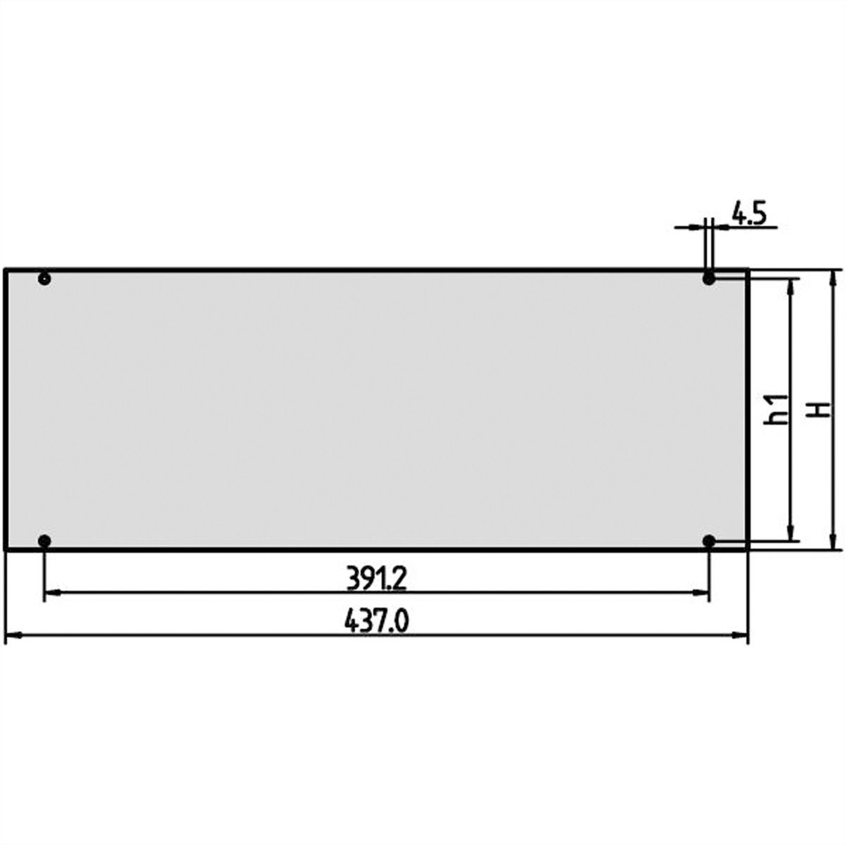 SCHROFF Inpac voorpaneel, 2 HE, 2,5 mm, Al, geanodiseerd, onbehandelde randen