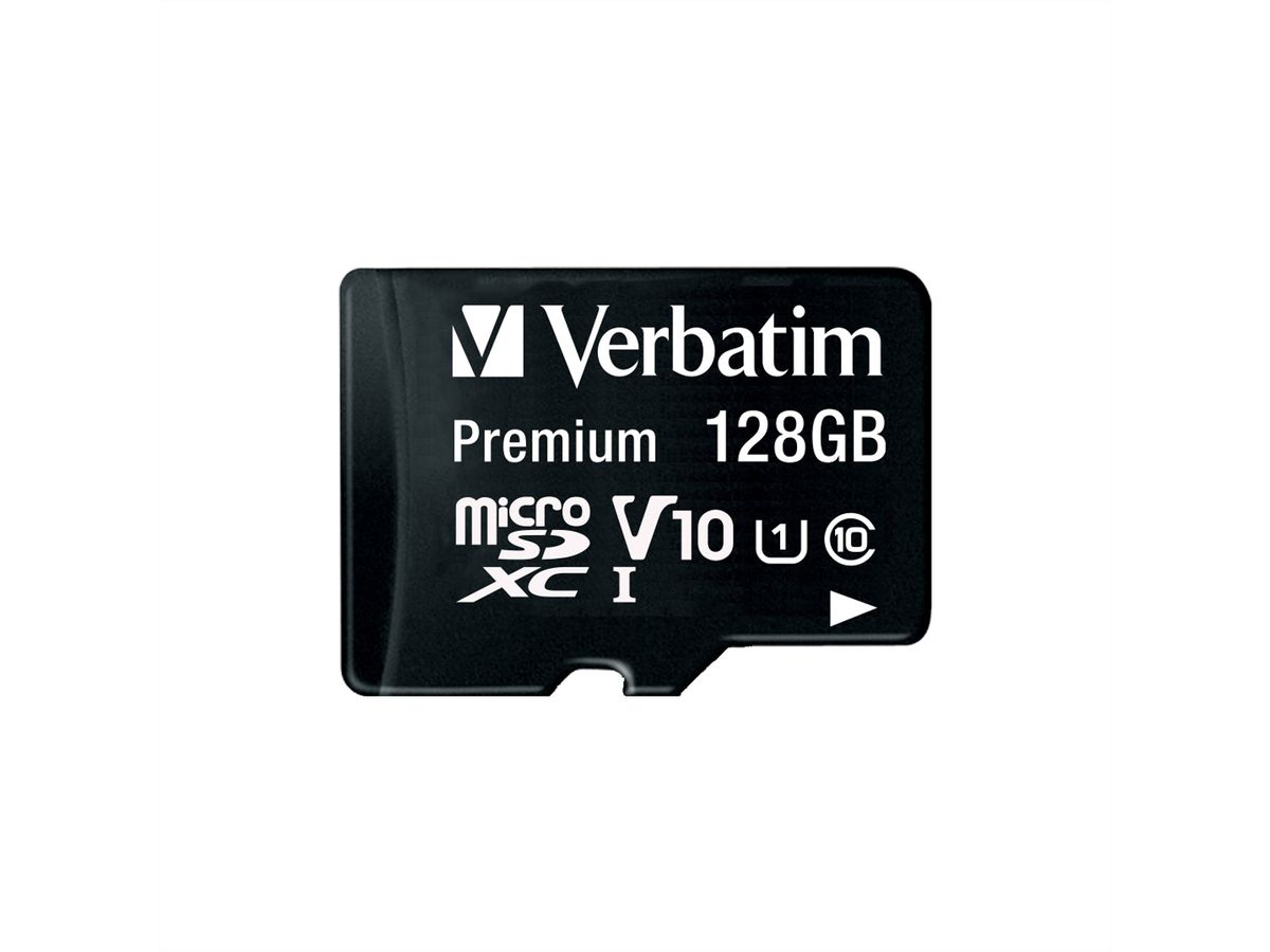 VERBATIM microSDHC Card 128GB Class 10 Retail