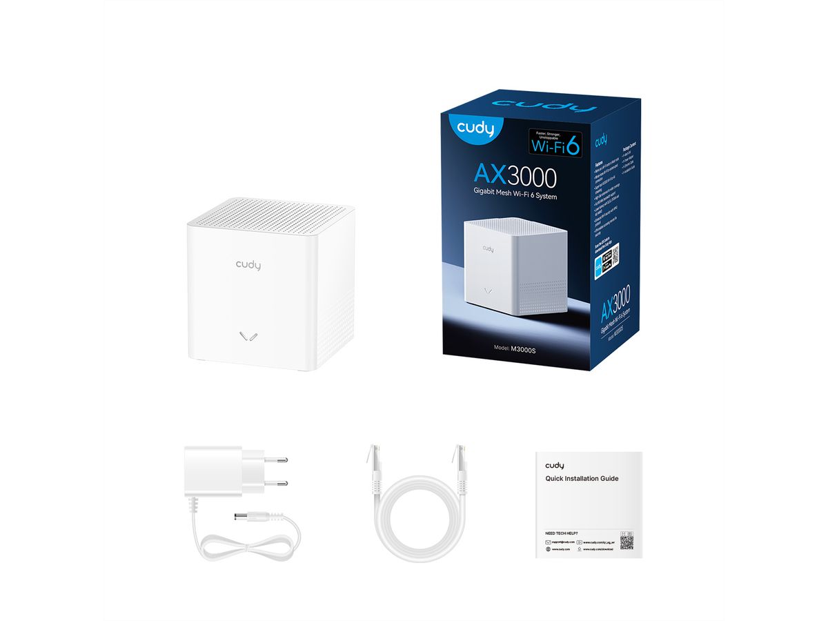 CUDY M3000S AX3000 Wi-Fi 6 Mesh Lösung, 1-Pack