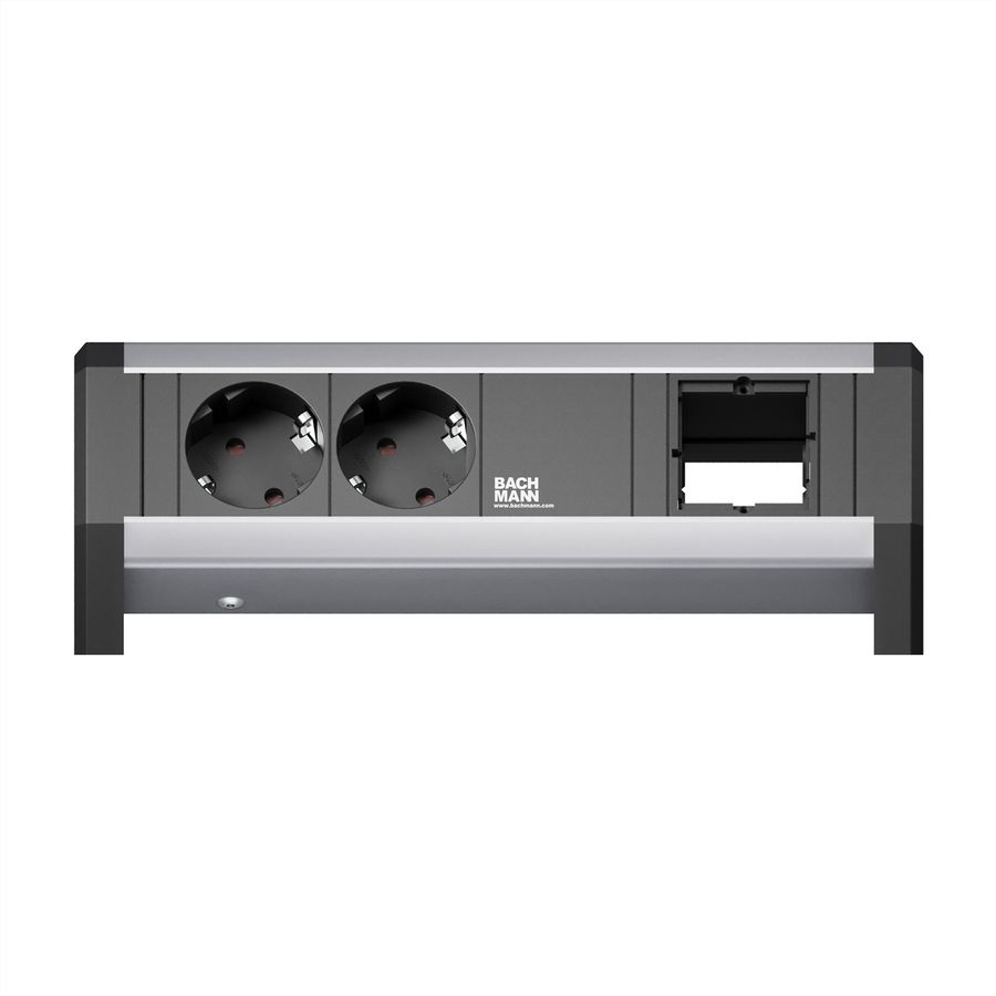 BACHMANN DESK 2xCEE7/3 1xCM GST18, black