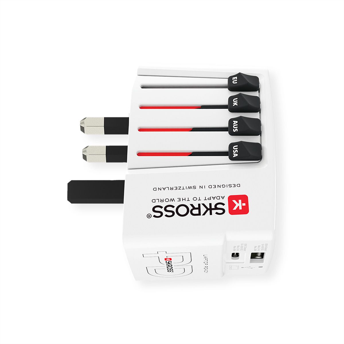 Skross World USB Charger AC45PD with USB C cable, worldwide
