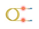 saCon FO-LED patch cables duplex 9/125µm OS2, LC/LC, yellow, 3 m