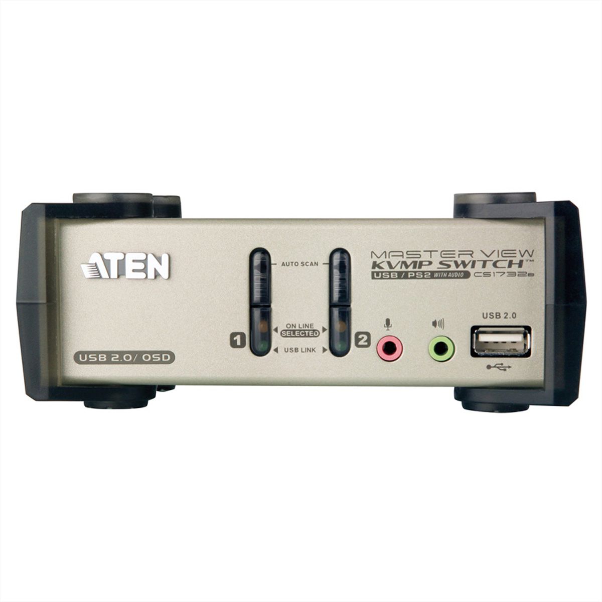 ATEN CS1732B KVM Switch VGA, PS/2-USB, Audio, USB-Hub, 2 Poorts