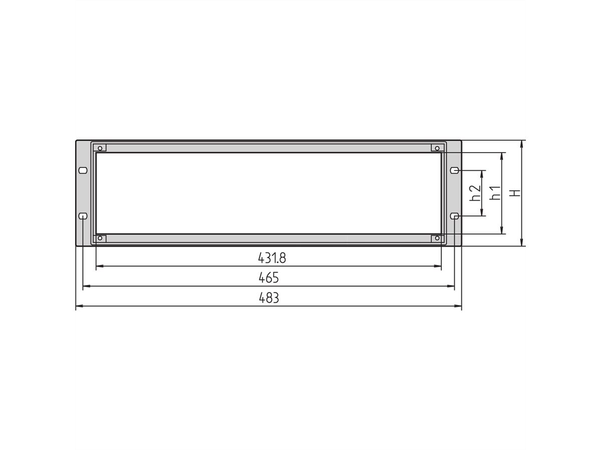 SCHROFF Inpac 19" Chassis, 3 U, 84 HP, 374.5 mm