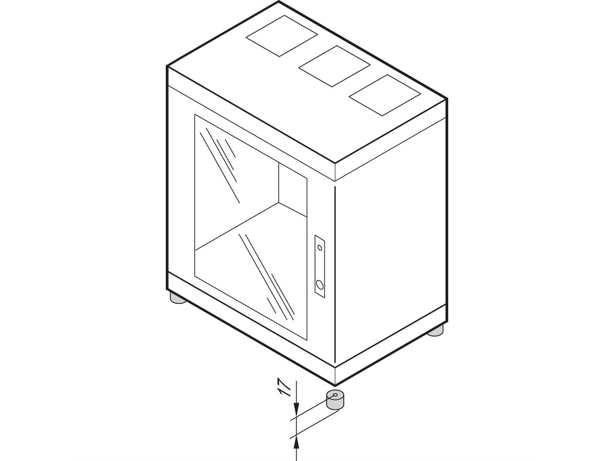 SCHROFF Epcase Voeten, kunststof