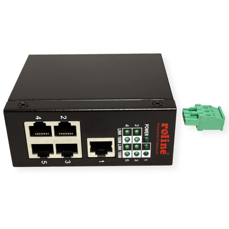 ROLINE Industrial Switch, 5x RJ-45, unmanaged