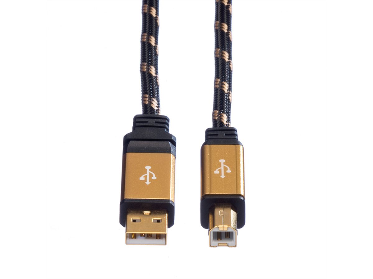 ROLINE GOLD USB 2.0 kabel, type A-B, 1,8 m