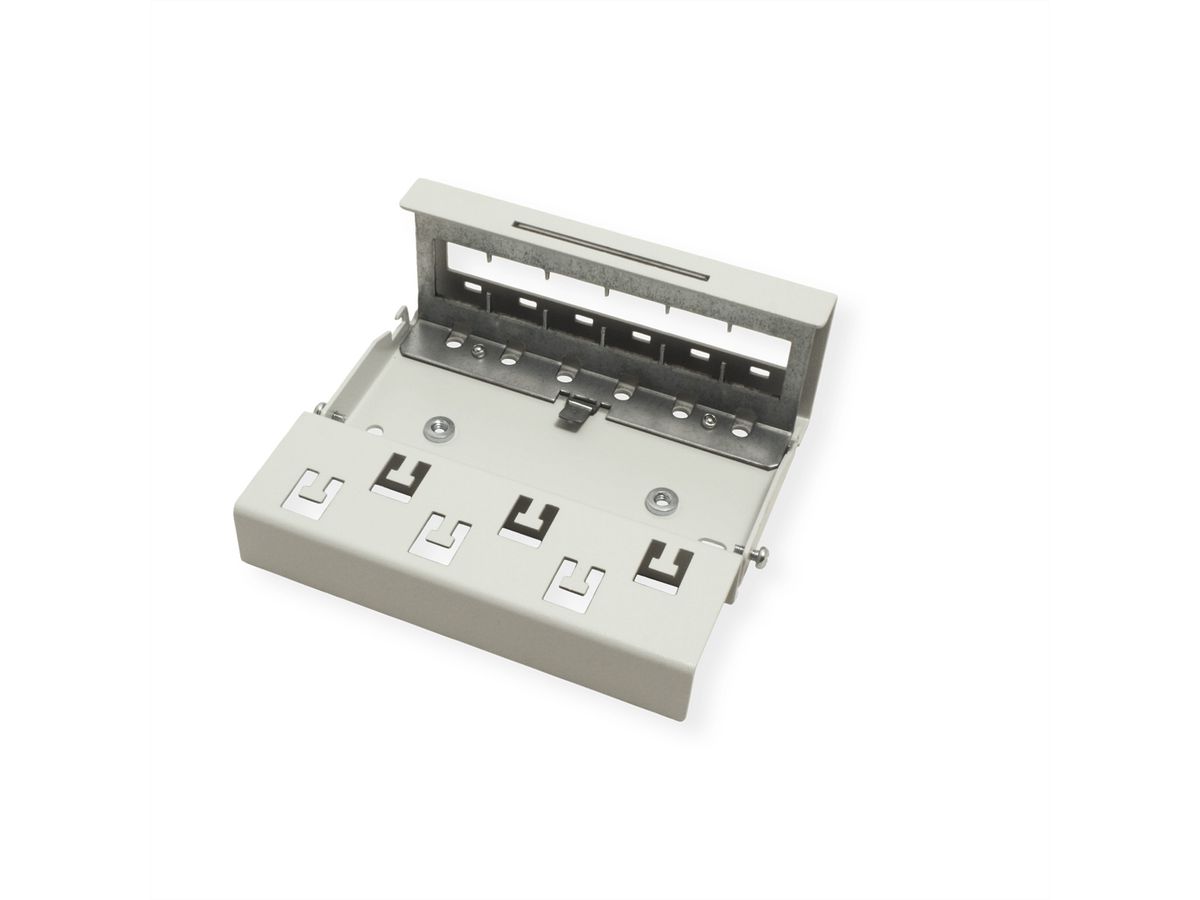EasyLan Desk Consolidation Point Panel, for 6x Keystone, RAL7035