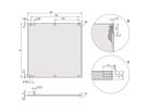 SCHROFF Front Panel, Refrofit Shielding, 3 U, 10 HP, 2.5 mm, Al, Anodized, Untreated Edges