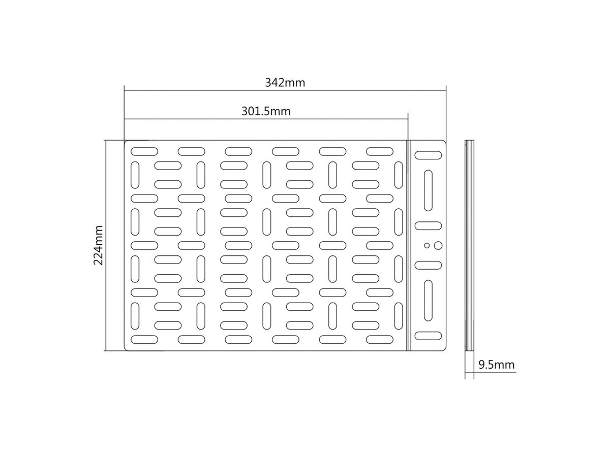 ROLINE Media player holder, large (340 x 224 mm)