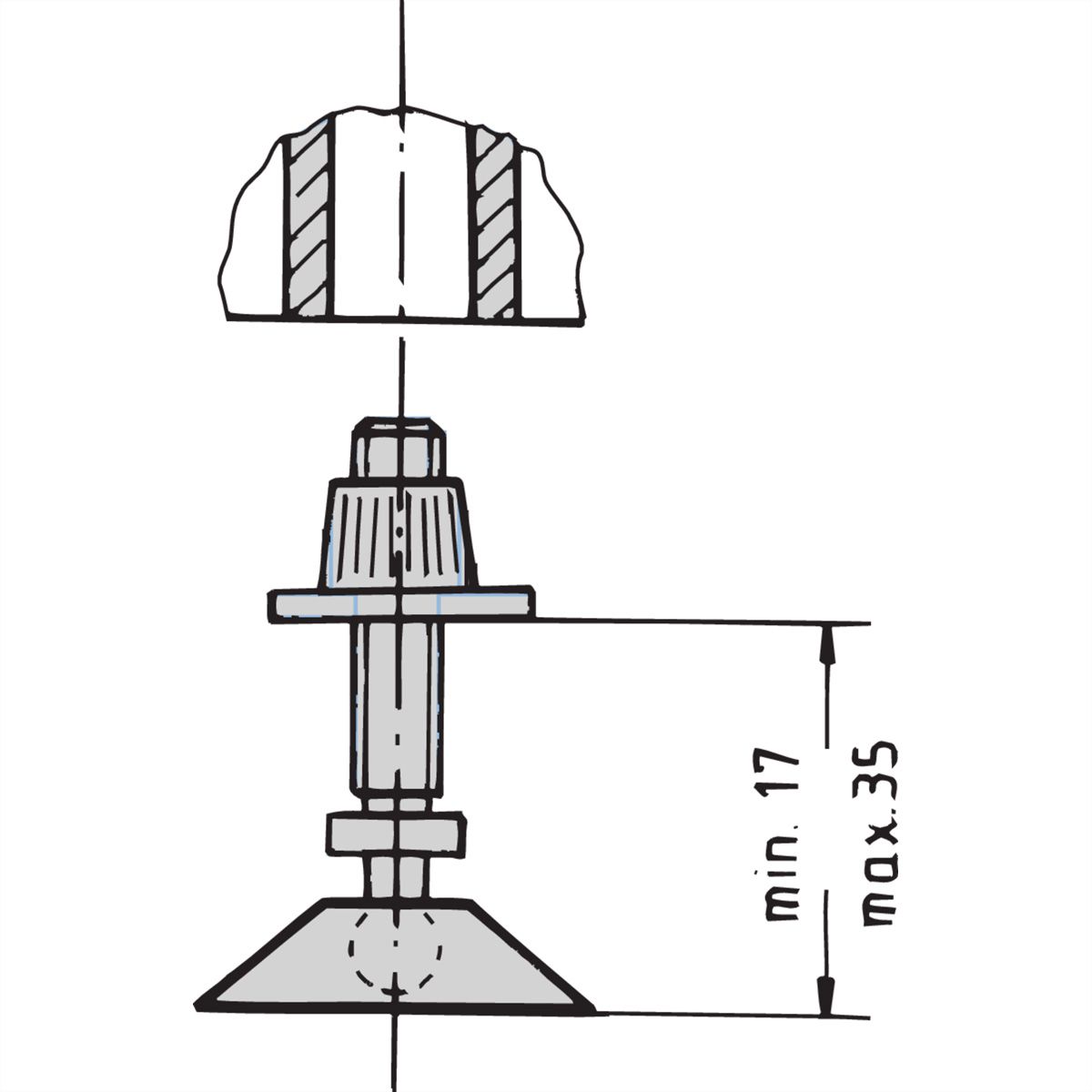 SCHROFF Eurorack Adjustable Feet, for Frame