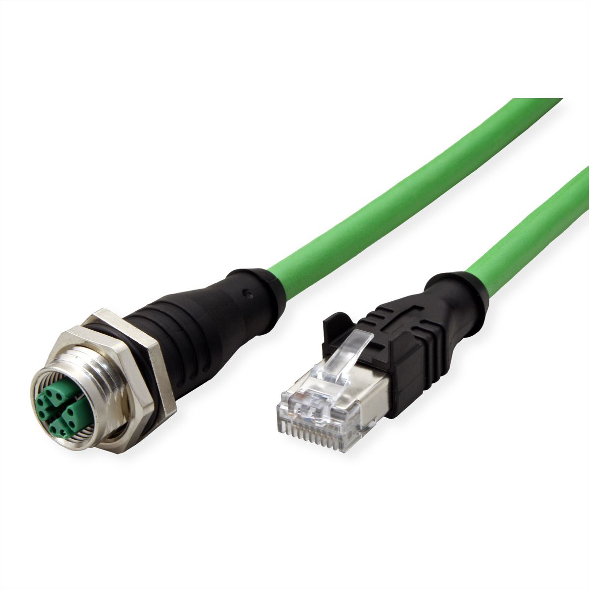 METZ CONNECT Verbindungsleitung M12 BU-RJ45 ST, 8-pol X-kodiert, gerade-gerade, 1 m
