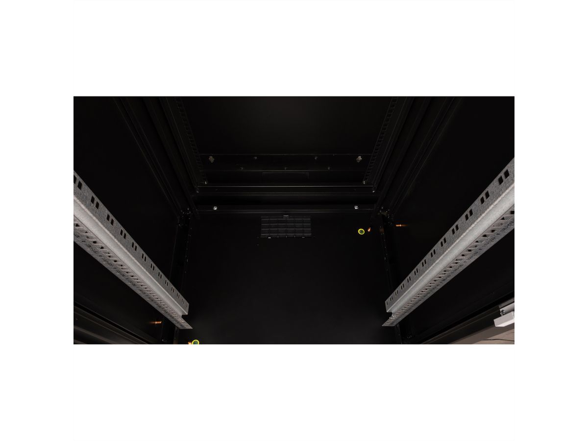 ROLINE 19-inch wall-mounted housing Pro 20 U, 600x600 WxD two-piece swivelling black
