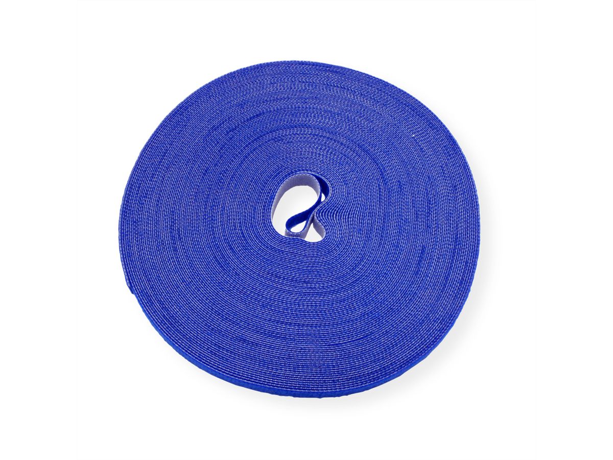 VALUE Klittenband op rol, 10mm, blauw, 25 m