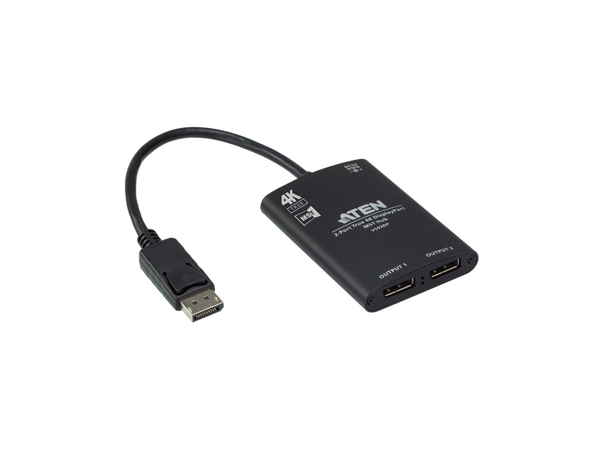 ATEN VS92DP 2-Port True 4K DisplayPort Splitter mit MST Hub