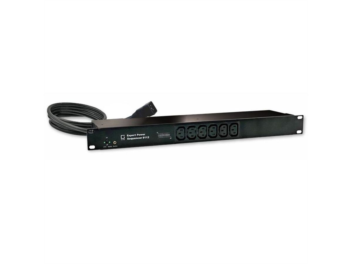 GUDE 8112-2 Expert Power Sequencer 6x C13 met overspanningsbeveiliging en netfilter