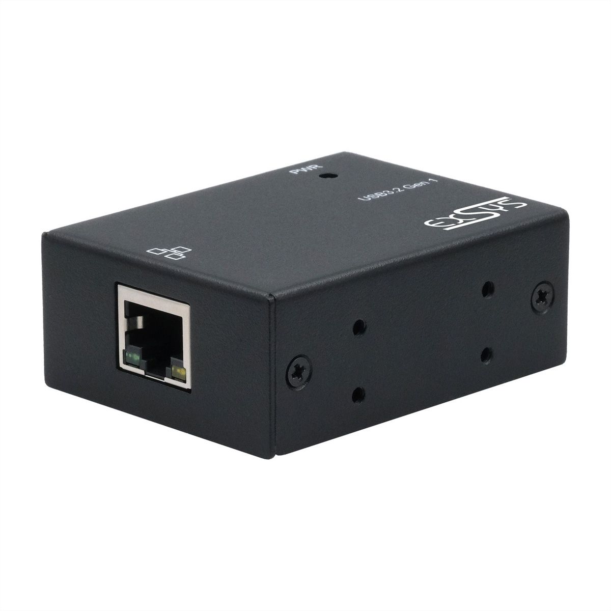 EXSYS EX-13021HMV USB 3.2 Gen 1 B-Port to Ethernet 1 Gigabit, incl. DIN-Rail Kit (Metal Case)