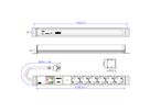 BACHMANN 19" socket strip 6-way with GVS without switch