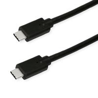 ROLINE GREEN USB 3.2 Gen 2x2 kabel, C-C, M/M, 4K UHD-1, 20Gbit/s, Emark, 100W, zwart, 0,5 m