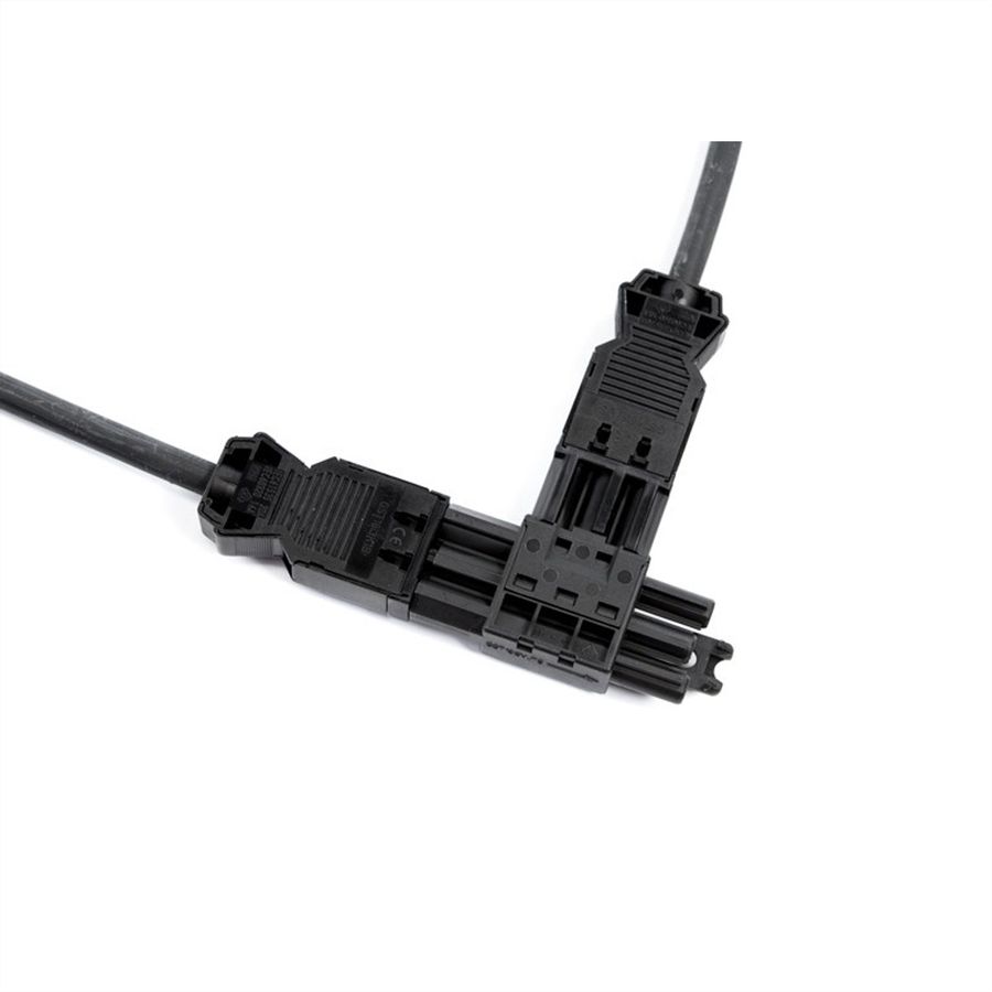 BACHMANN verdeelblok WIELAND GST18 1xIn/2xOut, plat, zwart