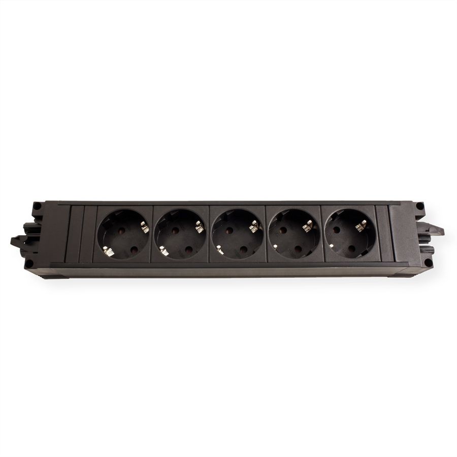 BACHMANN STEP BASE 5x earthing contact, black