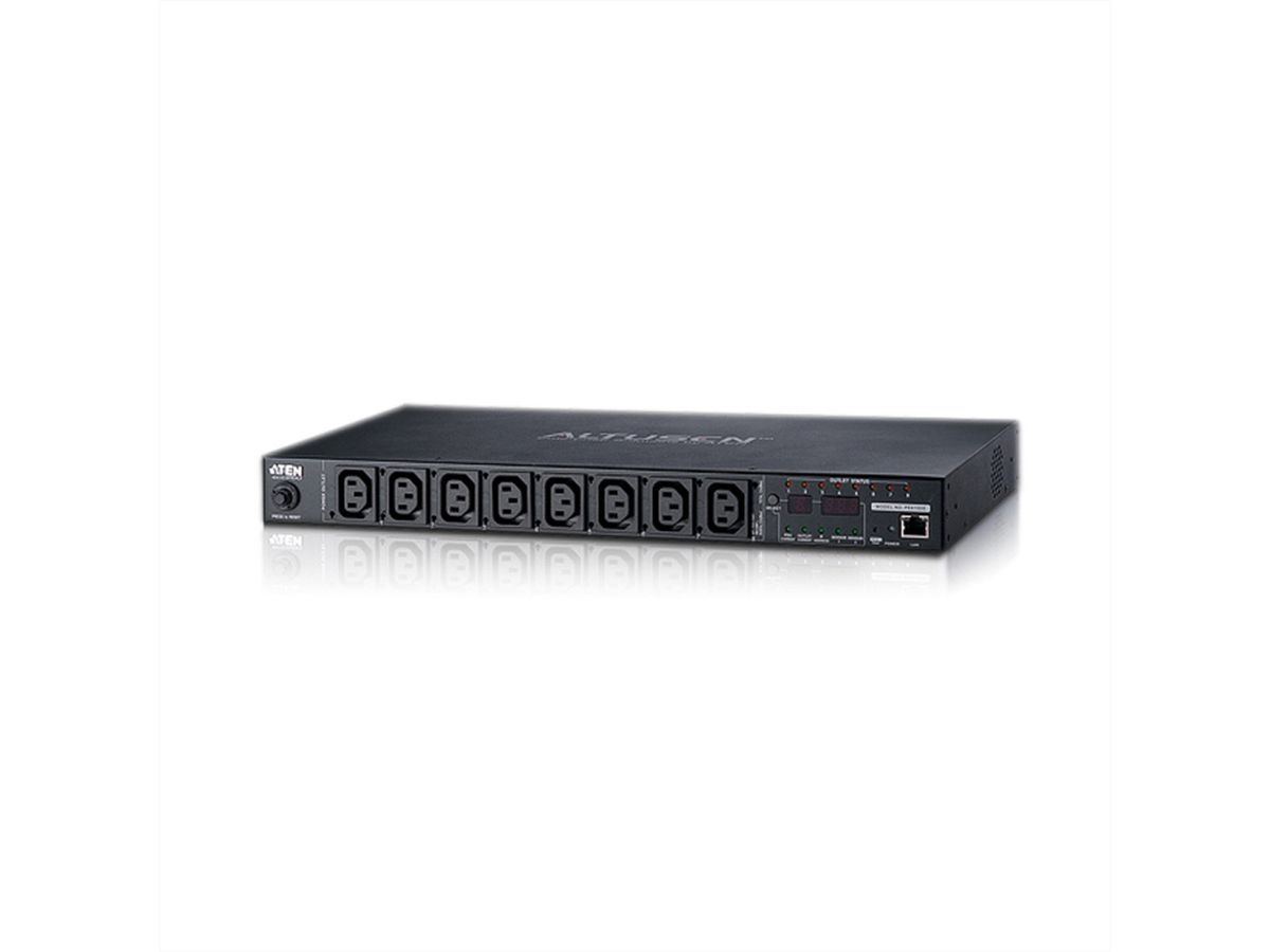 ATEN PE8208G PDU 8-poorts, 1HE, 7xC13 + 1xC19, 16A, enkele poortmeting