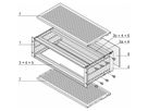 SCHROFF EuropacPRO 19" moduledrager voor moduledrager, zwaar, afgeschermd, 3 HE, 295 mm