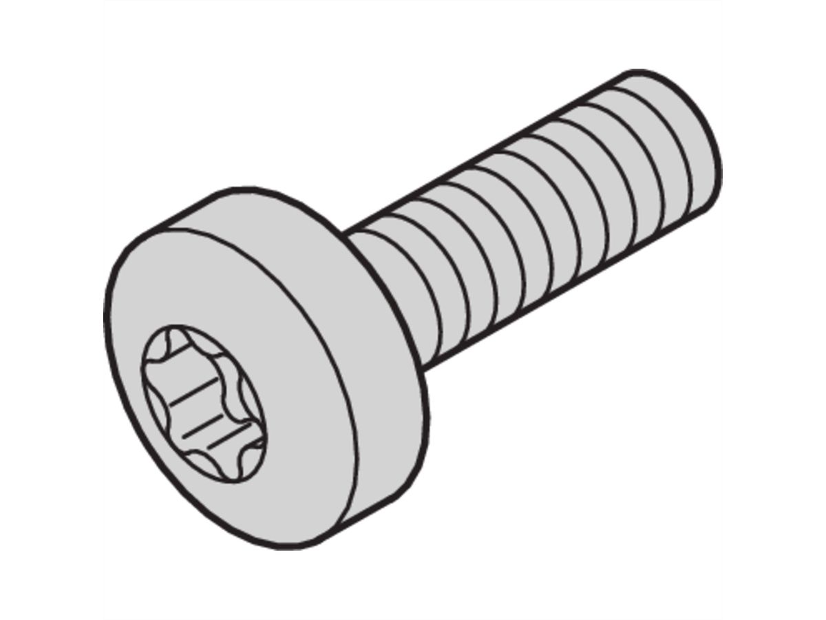 SCHROFF Kruiskopschroef, Torx, staal vernikkeld, M2,5 x 16 mm