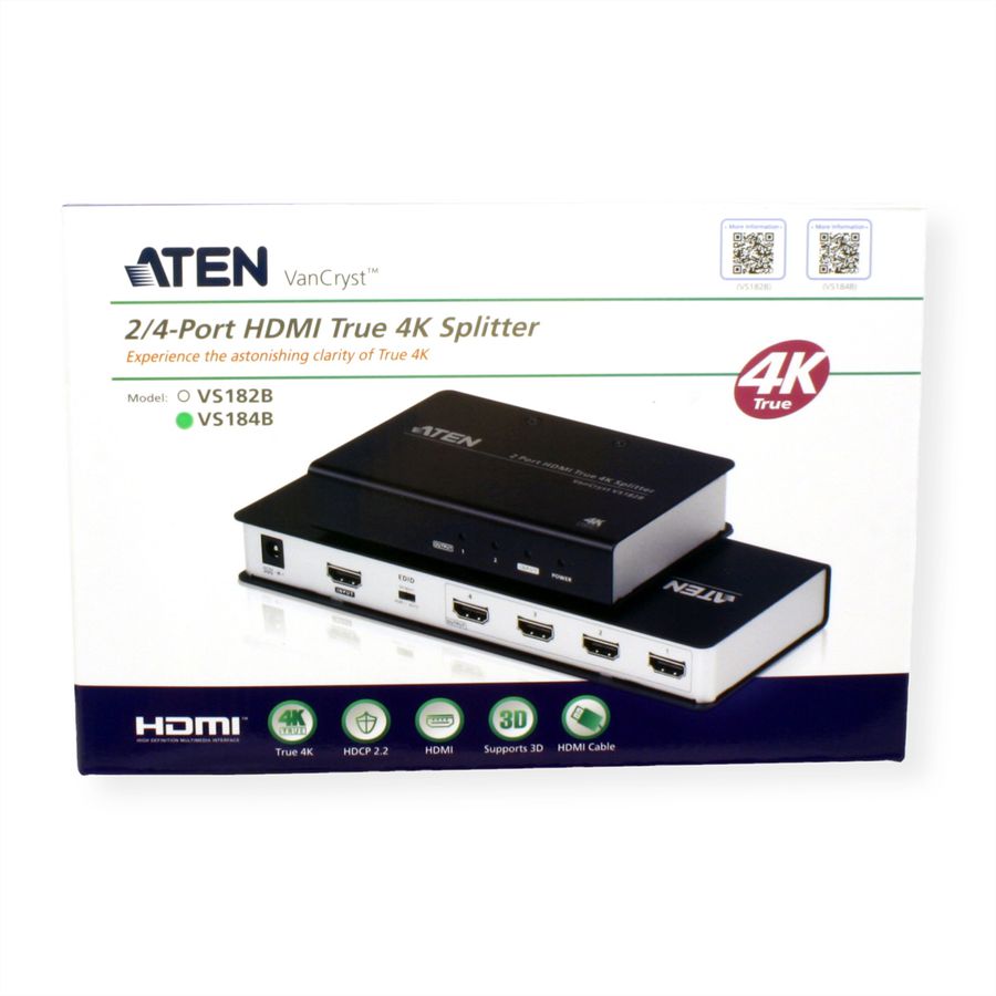 ATEN VS184B 4-Poorts HDMI Splitter True 4K/2K