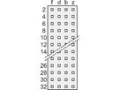 SCHROFF Stekker Type G, EN 60603, DIN 41612, vrouwelijk, 64 contacten, Wire-Wrap, 22 mm