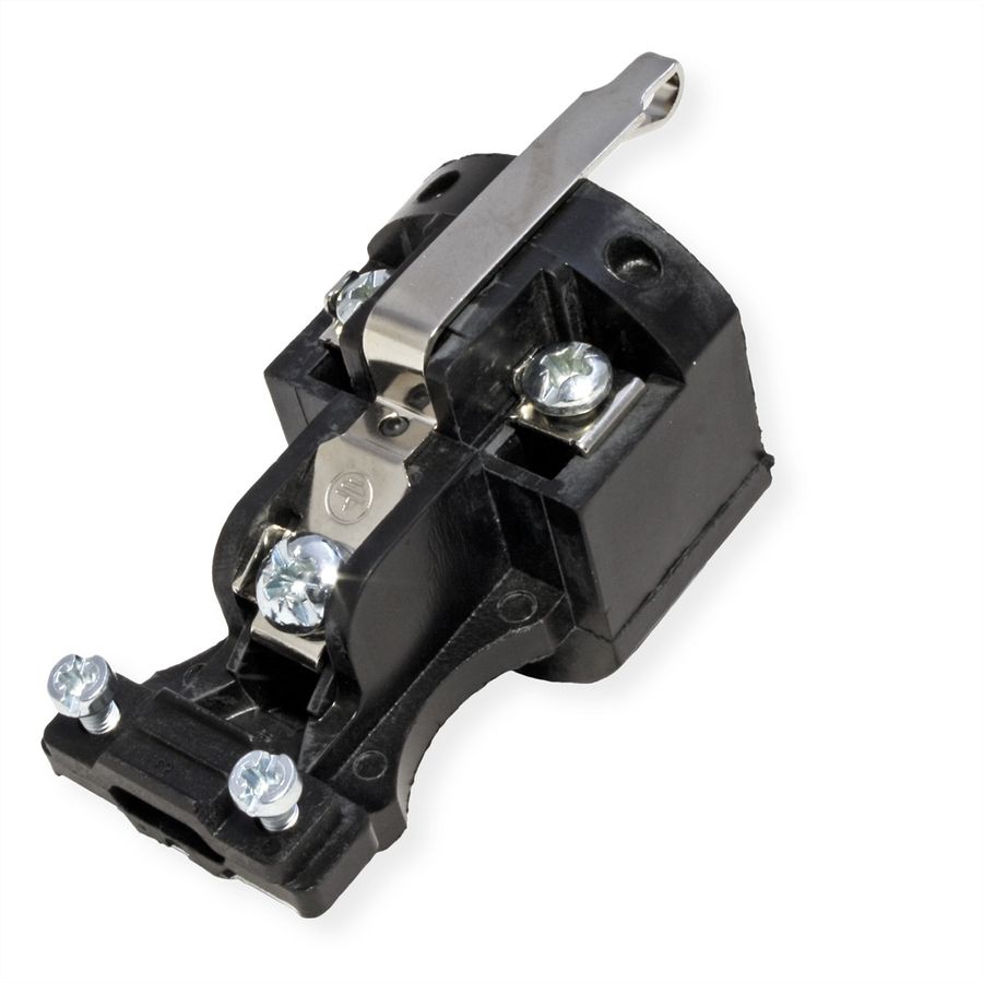 BACHMANN massief rubberen stekker female zwart, Knikbescherming monteerbaar