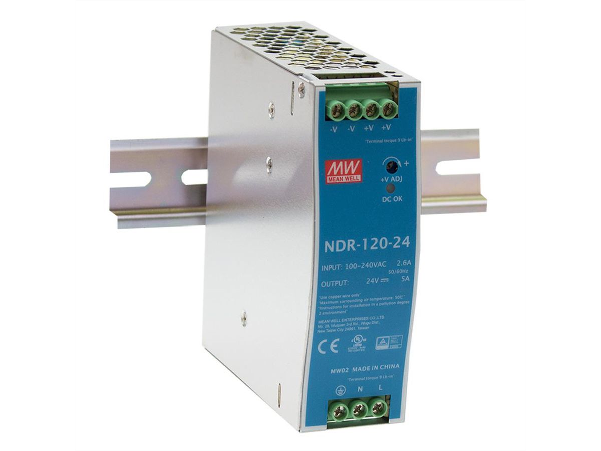 MEAN WELL NDR-120-24 Hutschienennetzteil 120W 24V DC