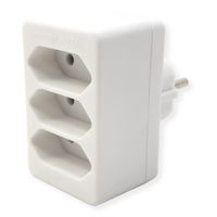 BACHMANN multi-plug 3xEuro, white 3x2.5A/230V