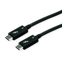 ROLINE Thunderbolt™ 4 Cable, C-C, M/M, 8K UHD-2, 40Gbit/s, 100W, active, black, 1.5 m